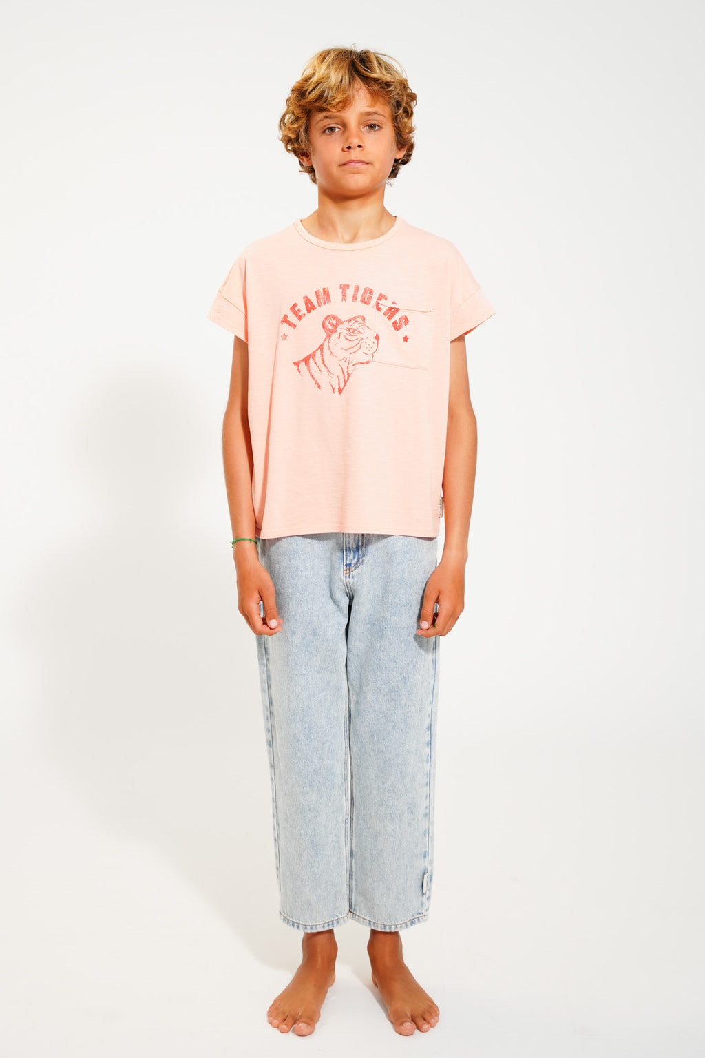 Faded blue unisex jeans