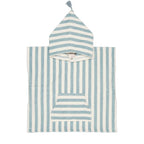 Poncho de bain éponge Suzon rayures blue cloud