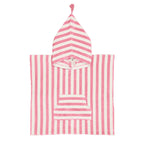 Poncho de bain éponge Suzon rayures strawberry