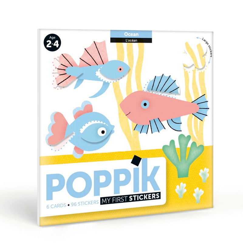 6 CARTES + 96 GOMMETTES L’OCÉAN (2 ANS ET +)