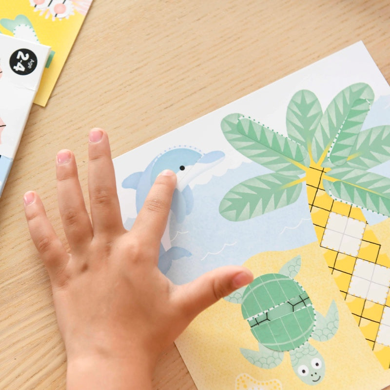 6 CARTES + 96 GOMMETTES L’OCÉAN (2 ANS ET +)