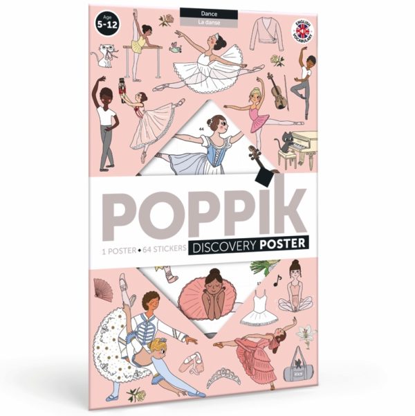jeu éducatif enfant poppik POSTER PÉDAGOGIQUE + 64 STICKERS danse