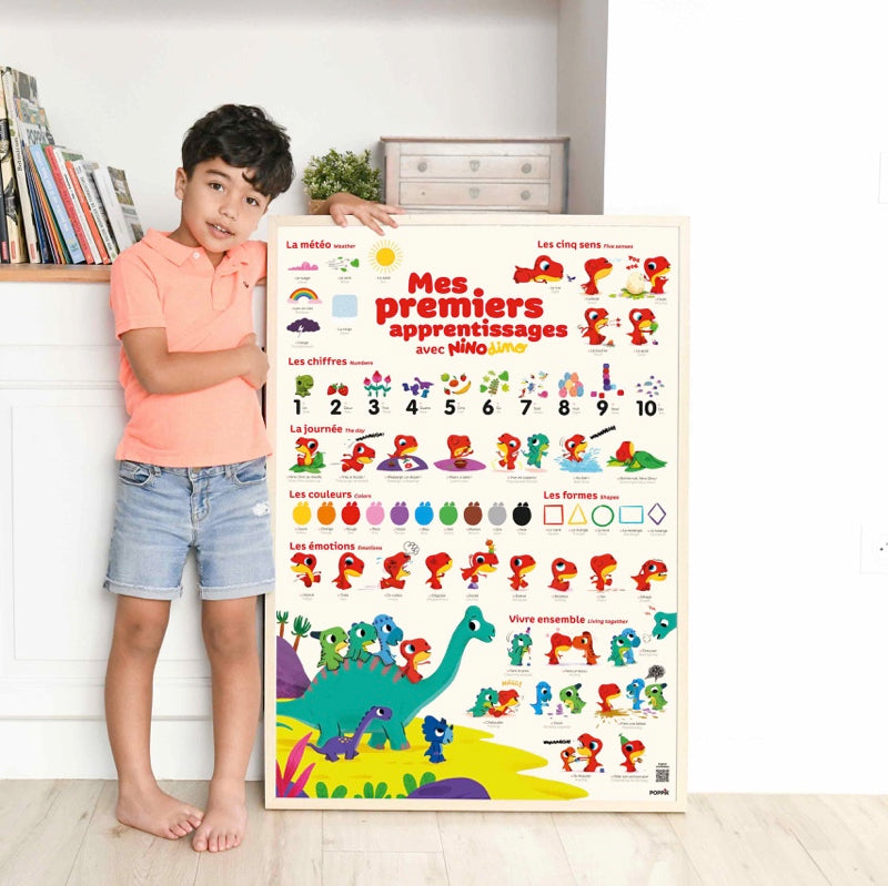 Creative poster + 150 stickers dinosaurs
