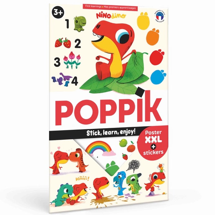 Creative poster + 150 stickers dinosaurs