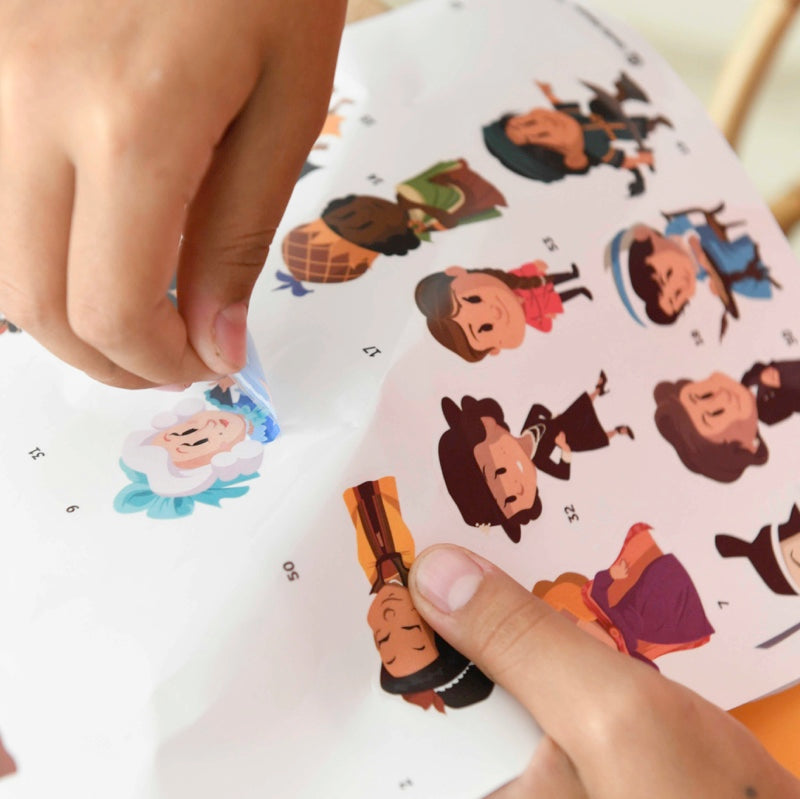 EDUCATIONAL POSTER + 51 VOLCANO STICKERS