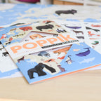 Educational poster + 67 stickers animals of the world