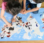 Educational poster + 67 stickers animals of the world
