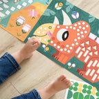 PANORAMA POSTER + 520 stickers Dinosaurs