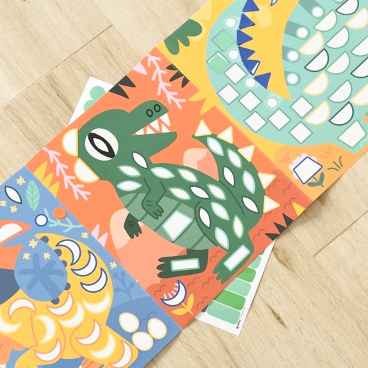 PANORAMA POSTER + 520 stickers Dinosaurs