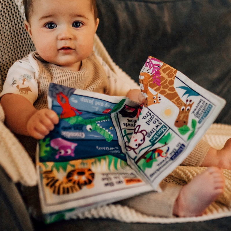 Livre tissu pour bébé DINOSAURES