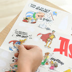 EDUCATIONAL POSTER + 44 ASTERIX STICKERS