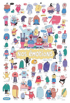 Educational poster + 43 stickers our emotions