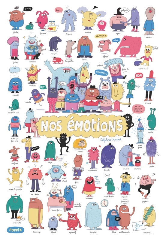 Educational poster + 43 stickers our emotions