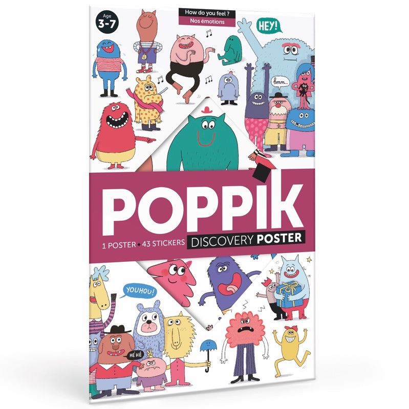 Educational poster + 43 stickers our emotions