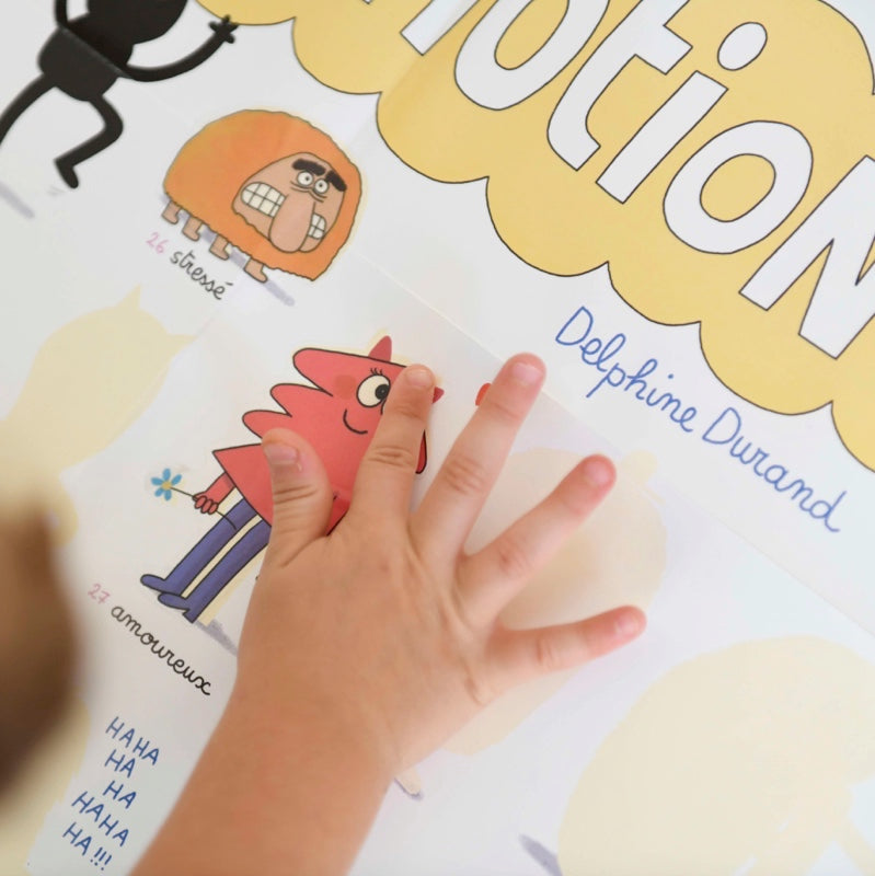 Educational poster + 43 stickers our emotions