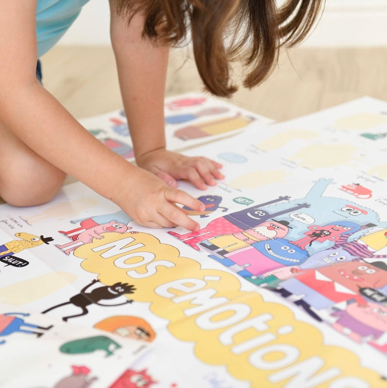 Educational poster + 43 stickers our emotions