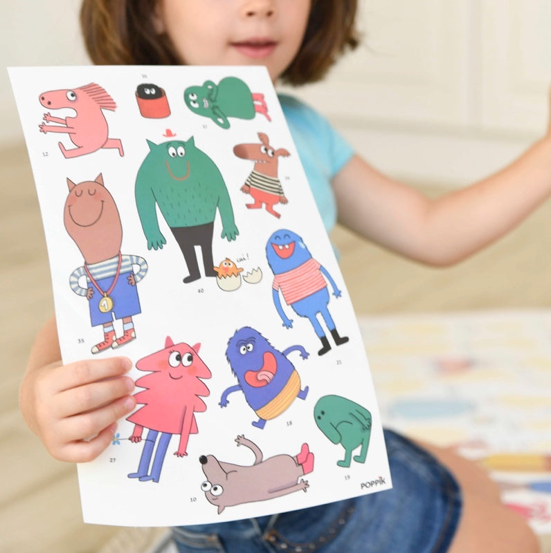 Educational poster + 43 stickers our emotions