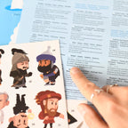 History poster + 44 stickers famous people