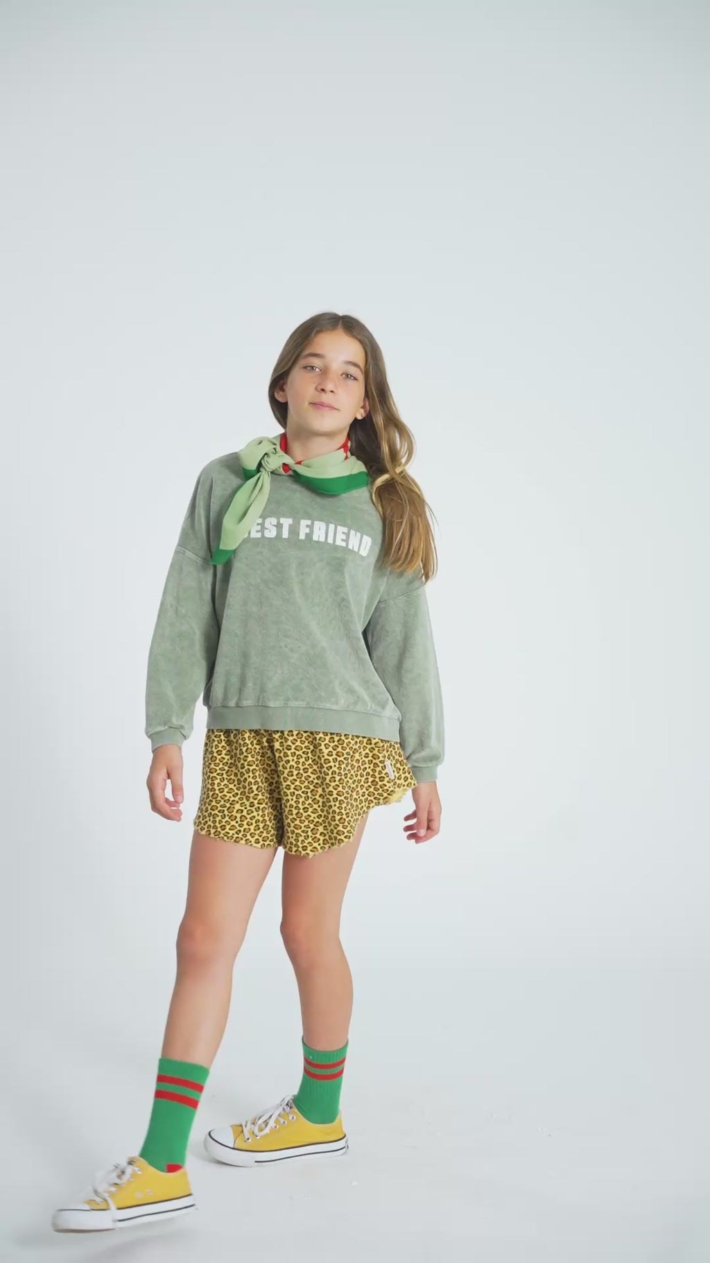 Chaussettes Vertes à Rayures Rouges