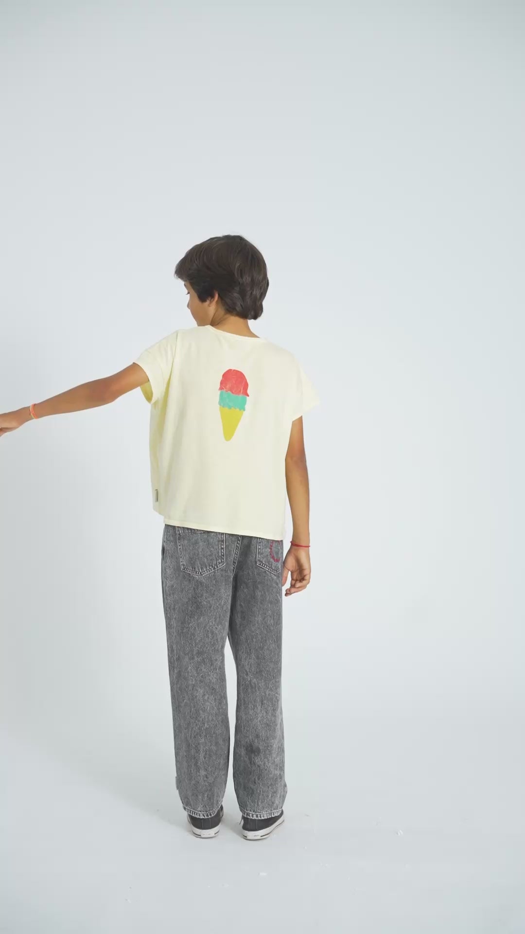 T-shirt Jaune Clair à Imprimé BEACH BAR