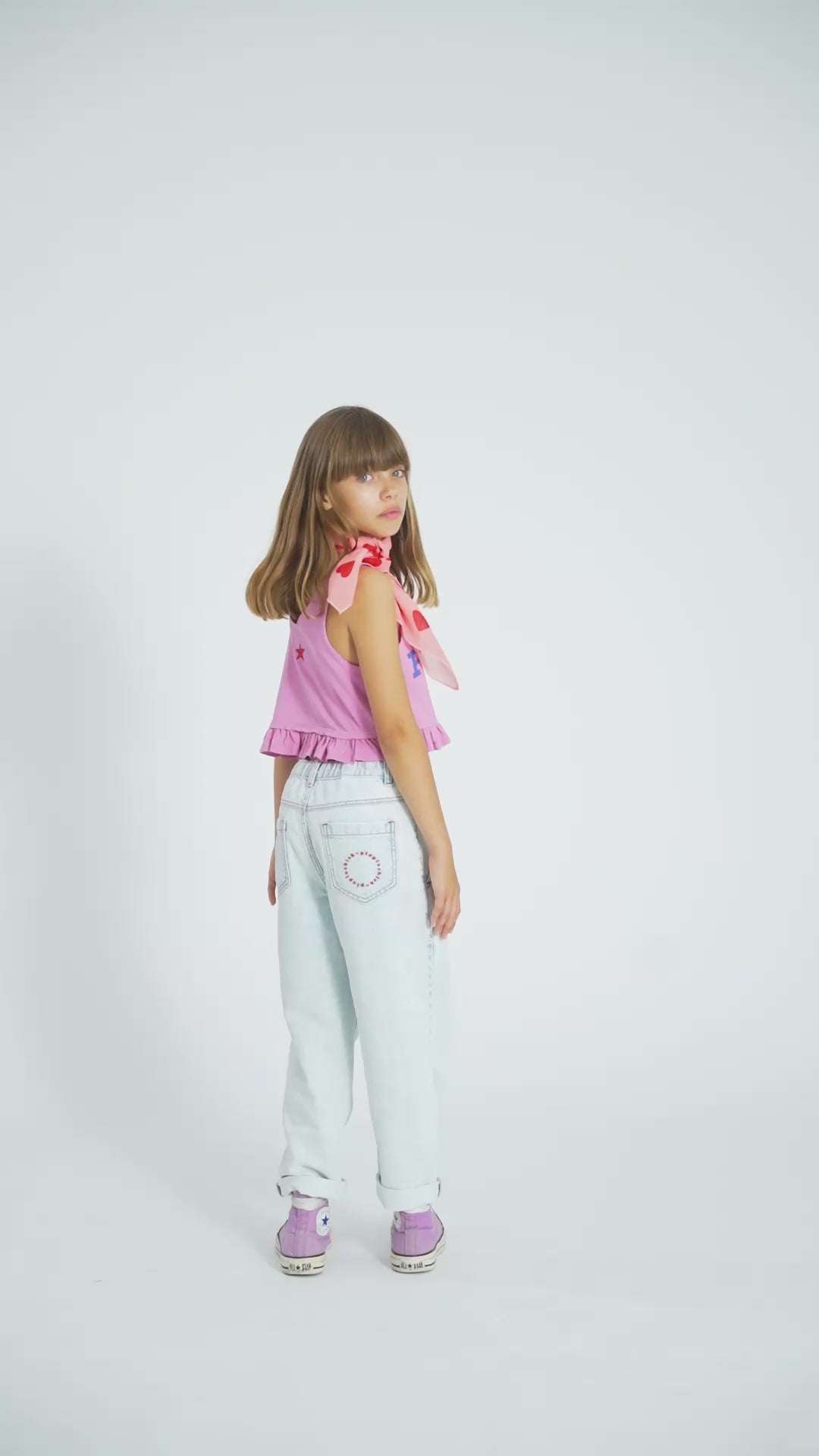 Top Pink with "PEACE" Print