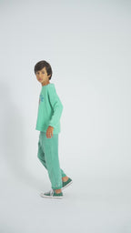 Sweatshirt Turquoise with PEACE Print