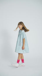 Robe en jeans Bleu Clair