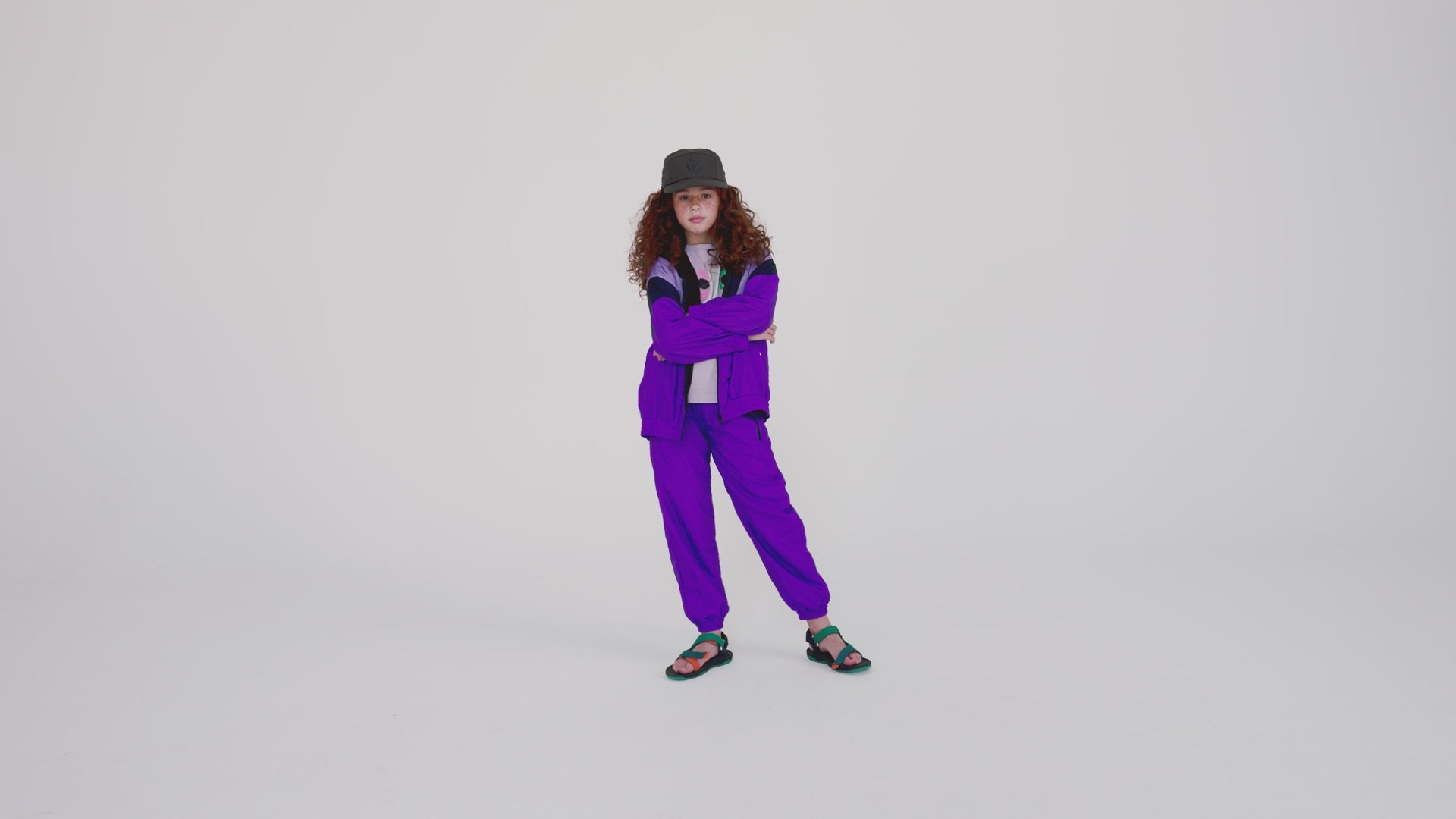 Purple and black jacket