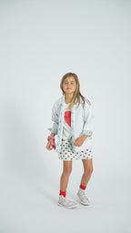 Veste en jeans Bleu Clair Délavé PEACE