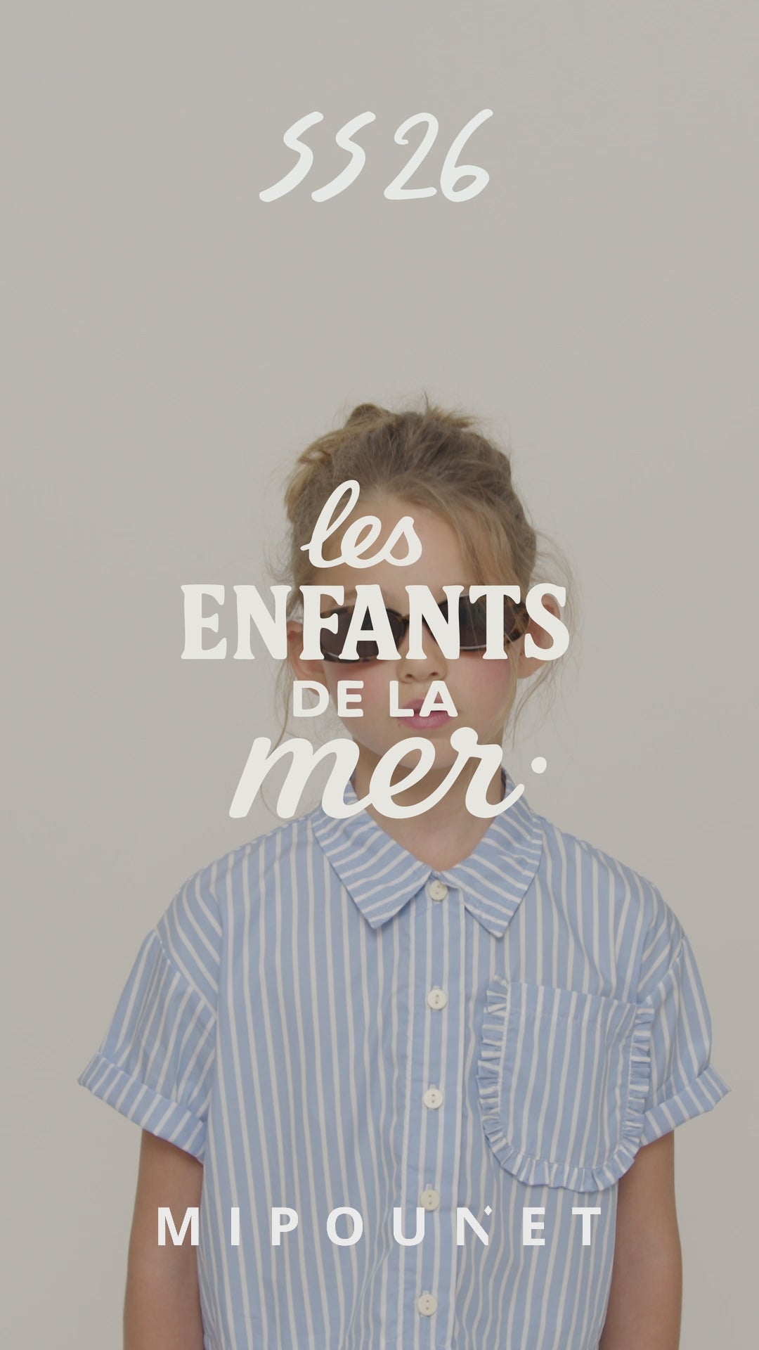 Jupe Sia en Popeline Rayures Écru/Bleu