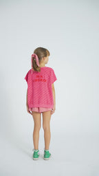 Scrunchie Red & Ecru Checkered