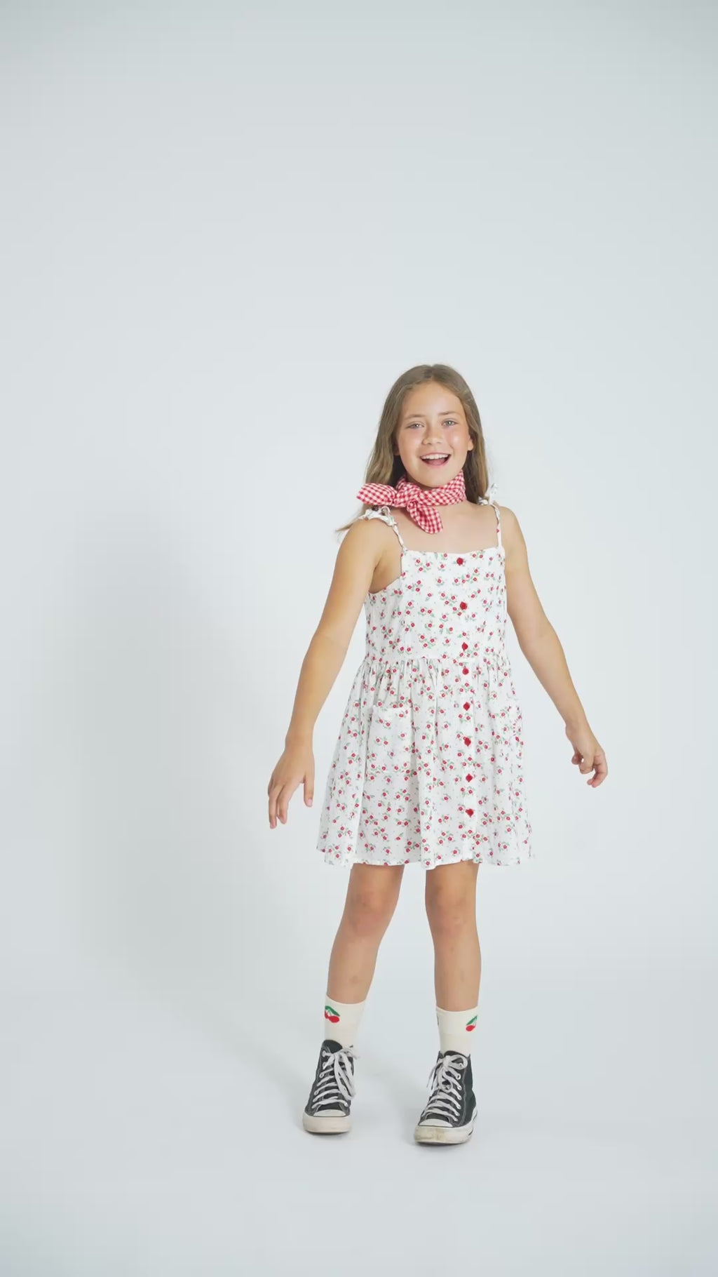 Chaussettes Écru à Imprimé Cerises