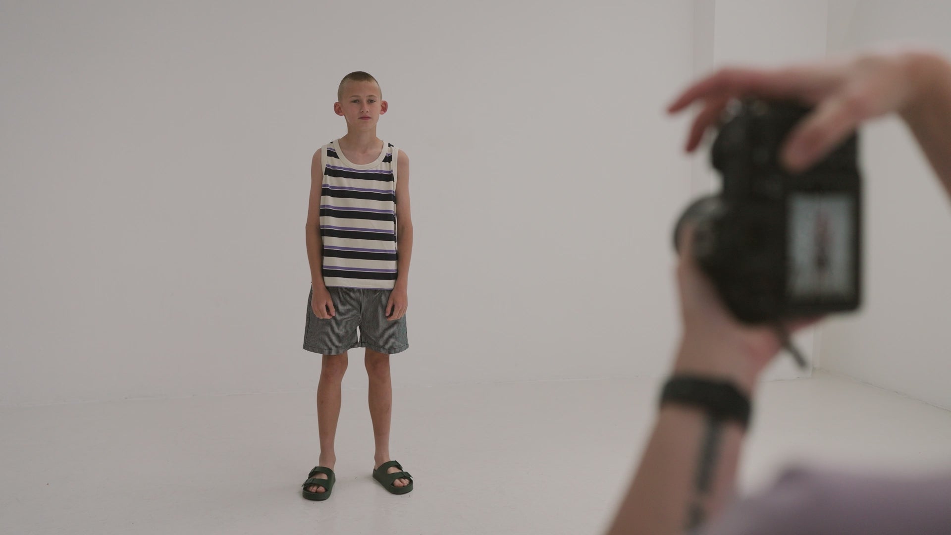 Blue Striped Sweat-Free Shorts