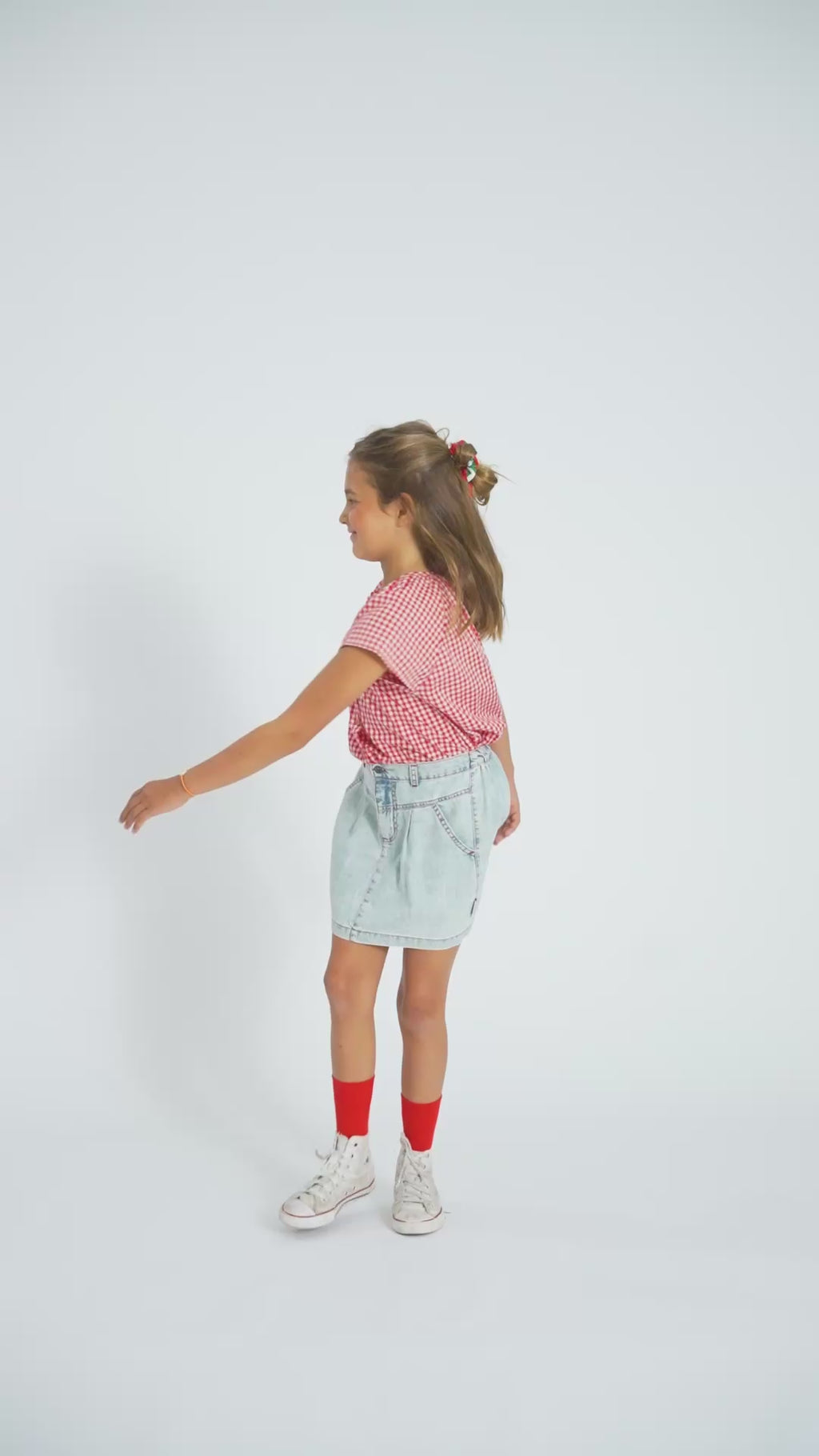 Red Socks with Ecru Heart