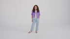 Blouse à Motifs Cœurs Violet