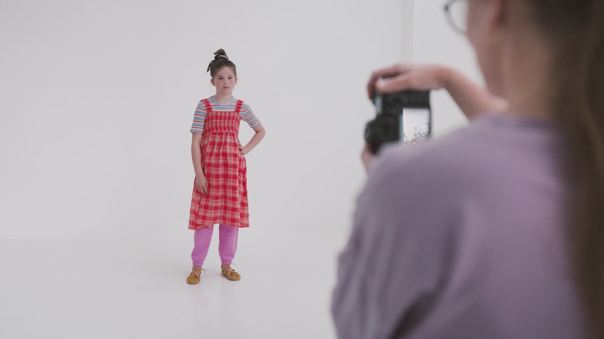 Fitted T-shirt with Multicolored Stripes