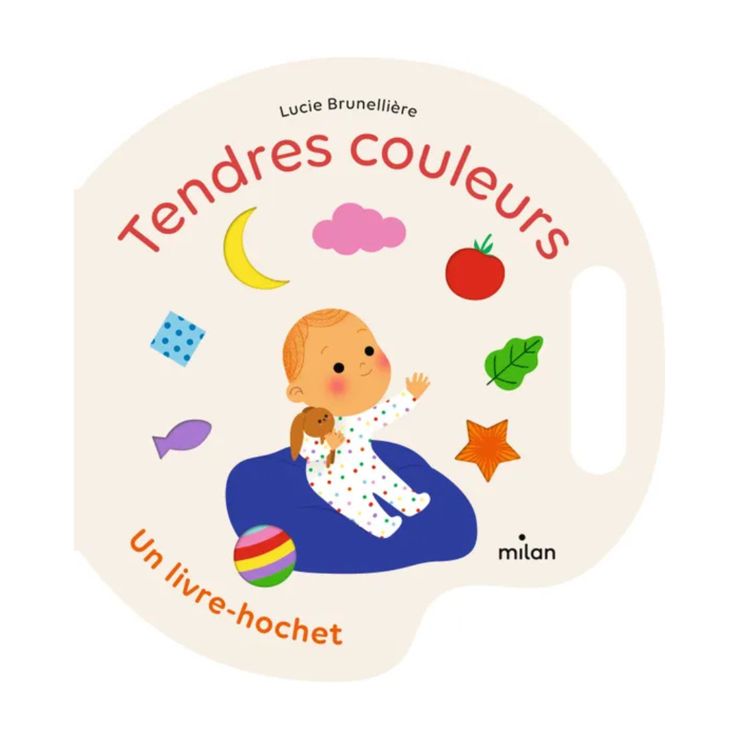 BOOK RATTLE GENTLE COLORS