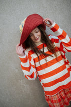 sweat Boxy à Rayures