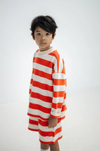 sweat Boxy à Rayures