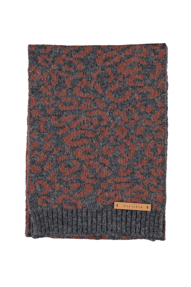 Écharpe Gris Motif Animal