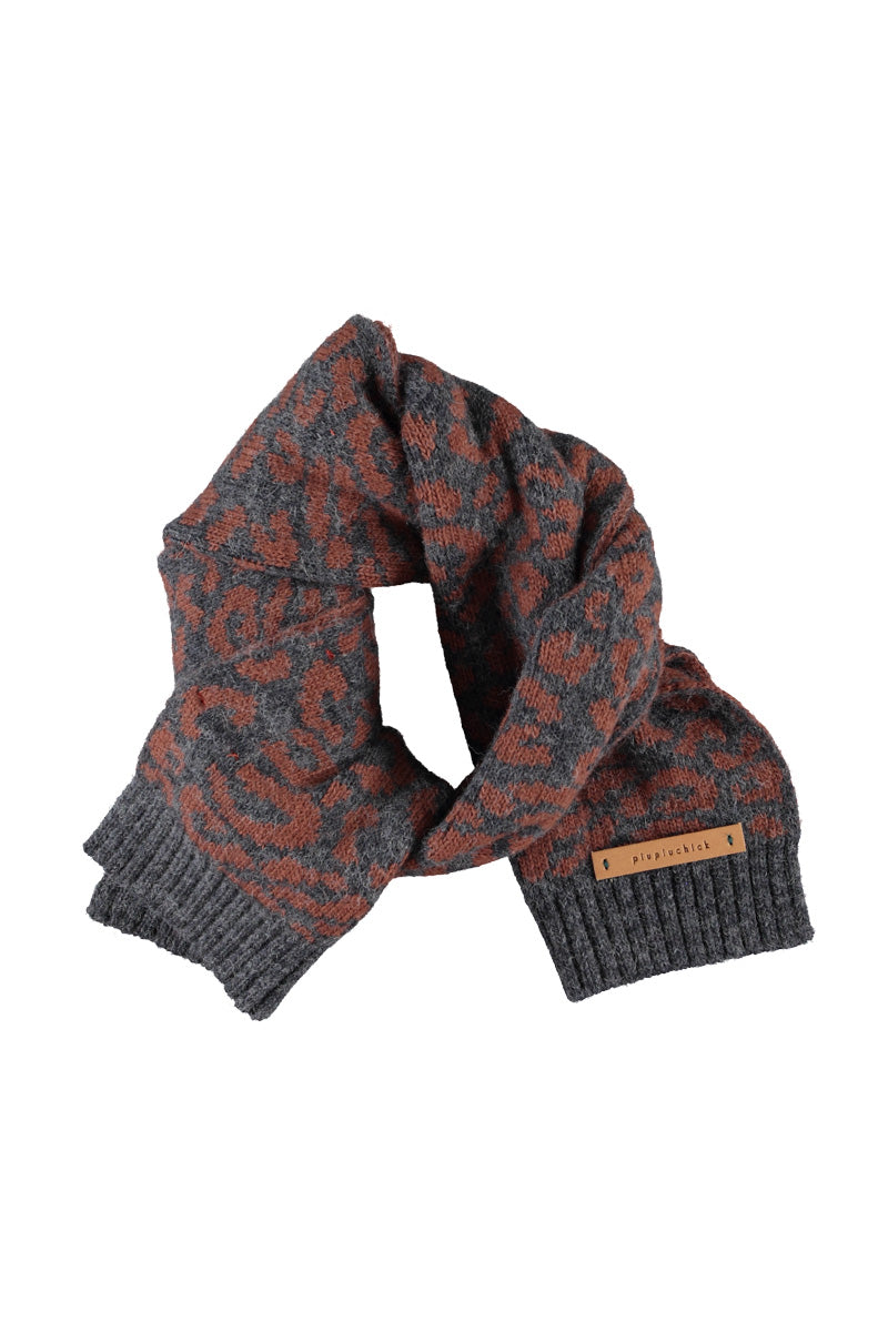 Écharpe Gris Motif Animal