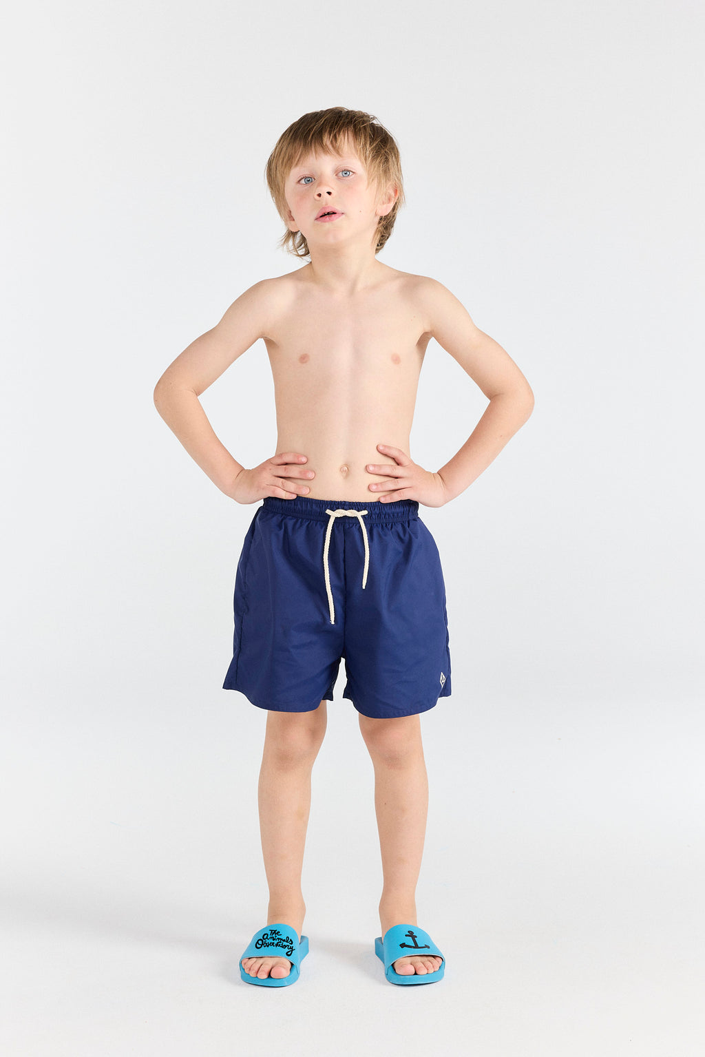 Deep Blue Puppy Kid Shorts