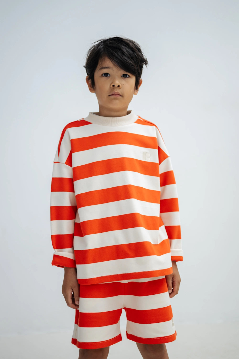 Flame Red Block Striped Shorty