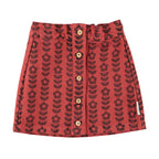 Burgundy Black Floral Skirt