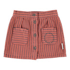 Jupe Bordeaux Rayures Noires Piupiuchick pour enfant