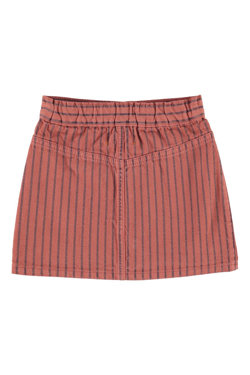 Jupe Bordeaux Rayures Noires Piupiuchick pour enfant – vue 4