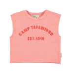 Pink "Camp Tapawingo" sleeveless T-shirt