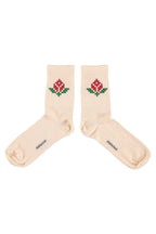 Chaussettes Roses Fleur Rouge Bébé Piupiuchick