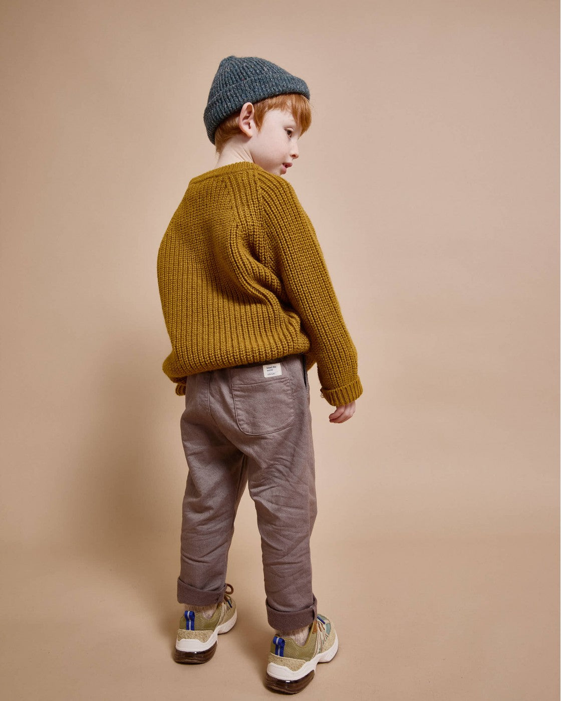Pull doux en maille Ocre
