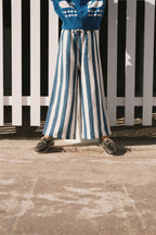 Light Navy Blue Striped Trousers